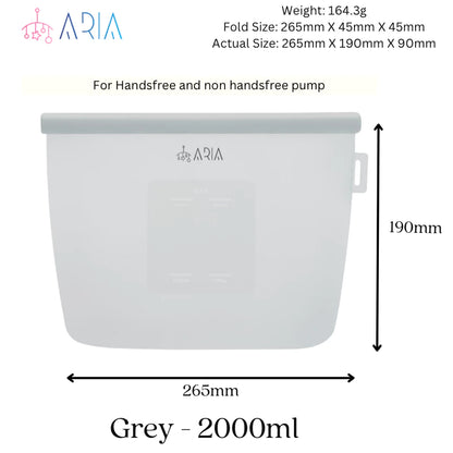 ARIA Airtight Breast Pump Pouch or Silicone Food Storage Bags