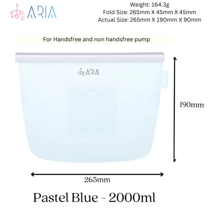 ARIA Airtight Breast Pump Pouch or Silicone Food Storage Bags