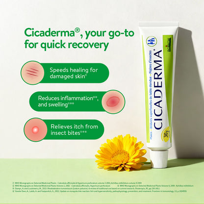 Boiron Cicaderma - Multipurpose Antiseptic Wound Healing Ointment with Moisture Recovery, Itch Relief