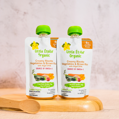 Organic® Baby food Puree Pouch 120g - Creamy Risotto, Vegetables & Brown Rice with DHA