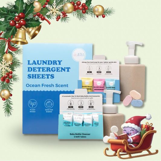 Christmas Bundle: Handsoap Set + Bottle Cleaner Set + 30pc Laundry sheet