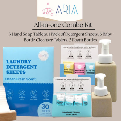 Christmas Bundle: Handsoap Set + Bottle Cleaner Set + 30pc Laundry sheet