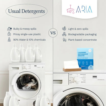 Organic Plant-Based Baby Laundry Detergent Sheet