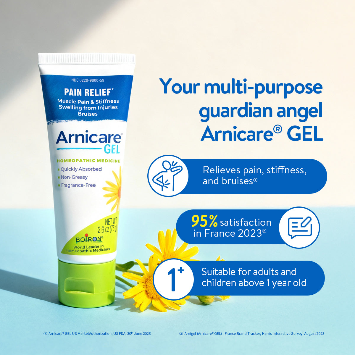 Boiron Arnicare Gel - Arnica Gel for Muscle and Pain Relief. Soothe Aches, Swelling, Bruises.