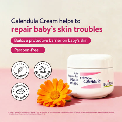 Boiron Calendula Cream - Facial Soothing Cream | Gentle Baby Rash Barrier Cream for Lasting Relief
