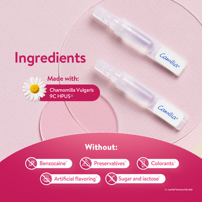 Boiron Camilia Teething Drops - Soothe and Relieve Baby Teething Discomfort, Pain and ENT