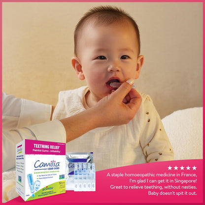 Boiron Camilia Teething Drops - Soothe and Relieve Baby Teething Discomfort, Pain and ENT