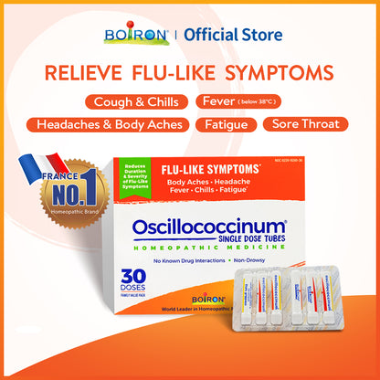 Boiron Oscillococcinum - For Cold and Flu Symptoms, Cough and Fever Relief, Natural and Non-Drowsy