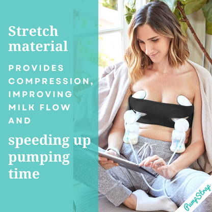 Pump Strap Hands-Free Pumping & Nursing Bra - Black