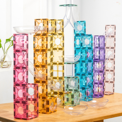 120 pcs Transparent Tubes Marble Run