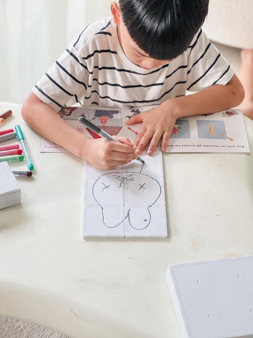 20 pcs Magic Tiles and 36 Reusable Stickers