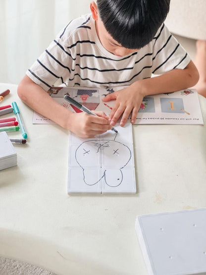 20 pcs Magic Tiles and 36 Reusable Stickers