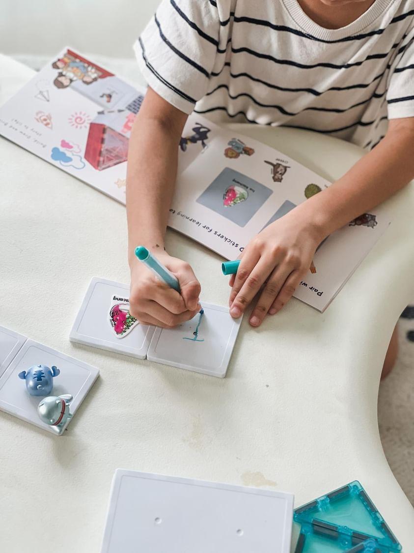 20 pcs Magic Tiles and 36 Reusable Stickers