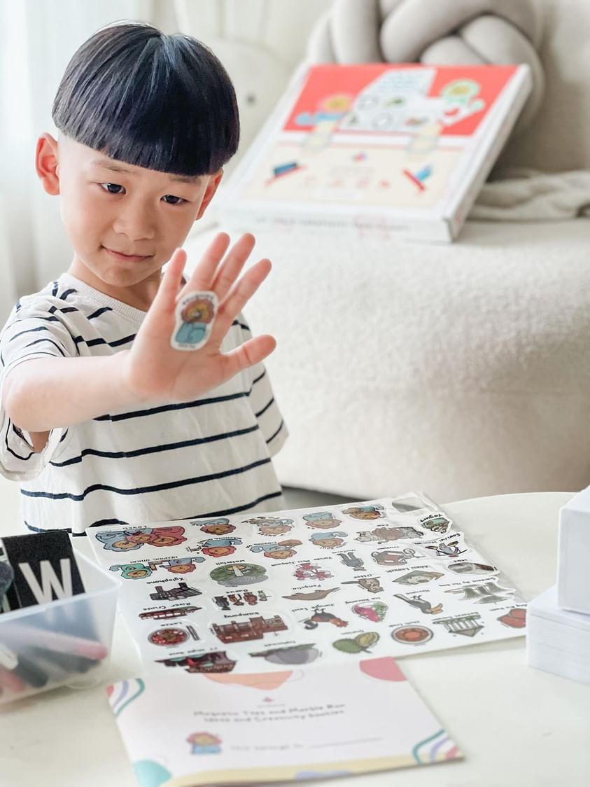 20 pcs Magic Tiles and 36 Reusable Stickers