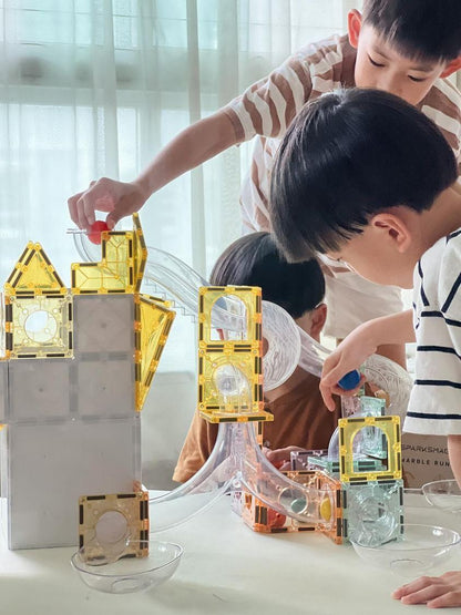 120 pcs Transparent Tubes Marble Run