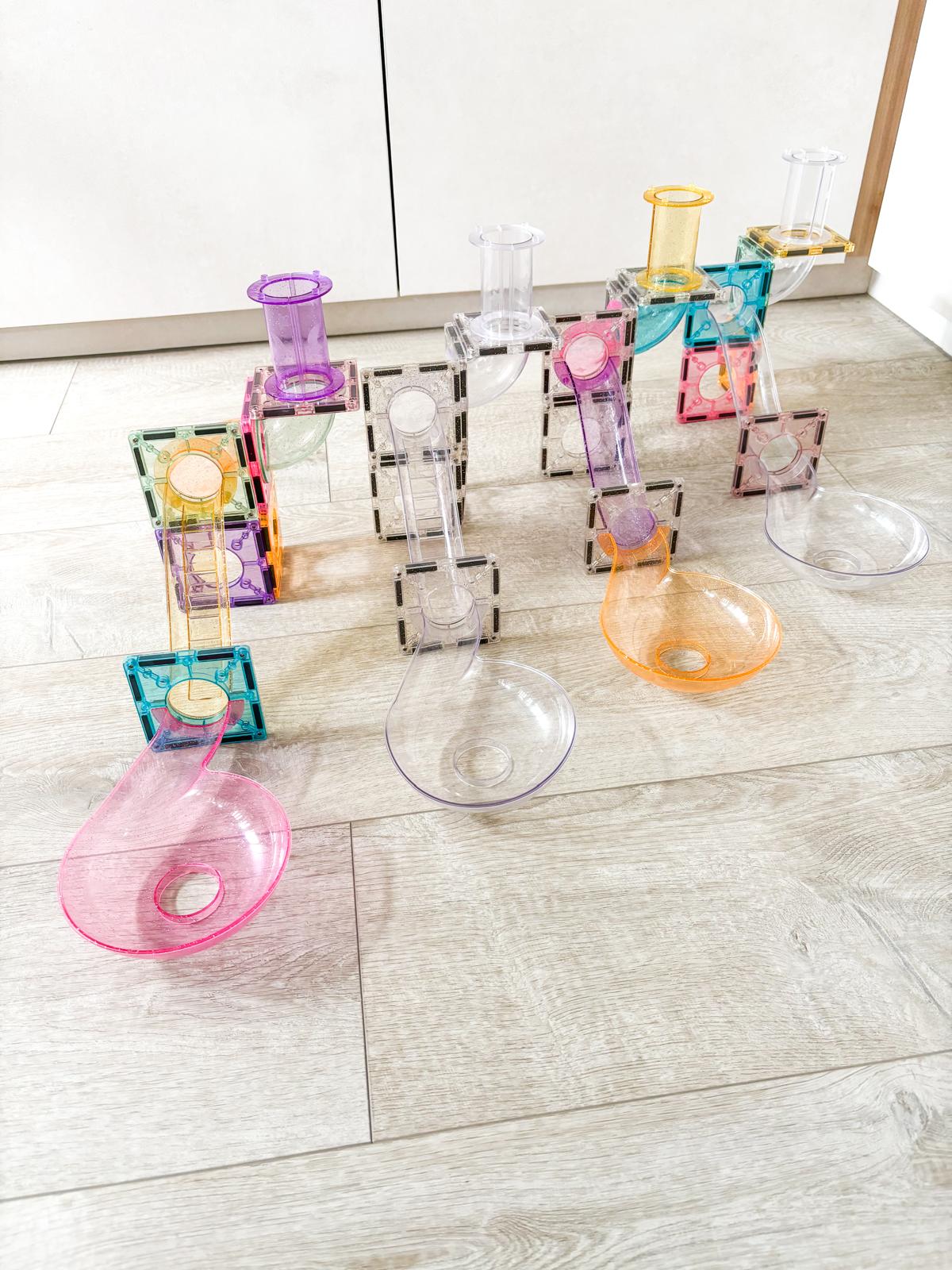 120 pcs Glitter Marble Run