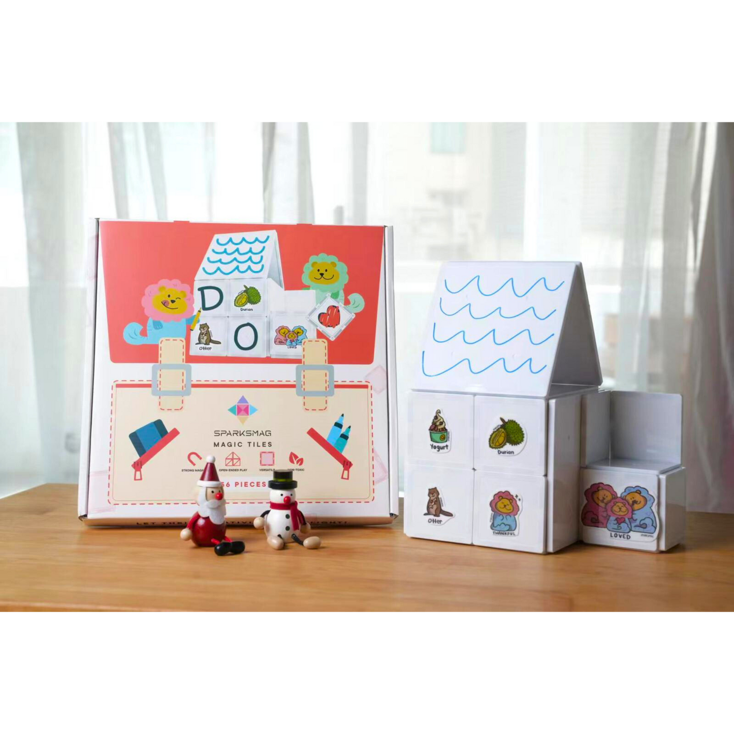 20 pcs Magic Tiles and 36 Reusable Stickers