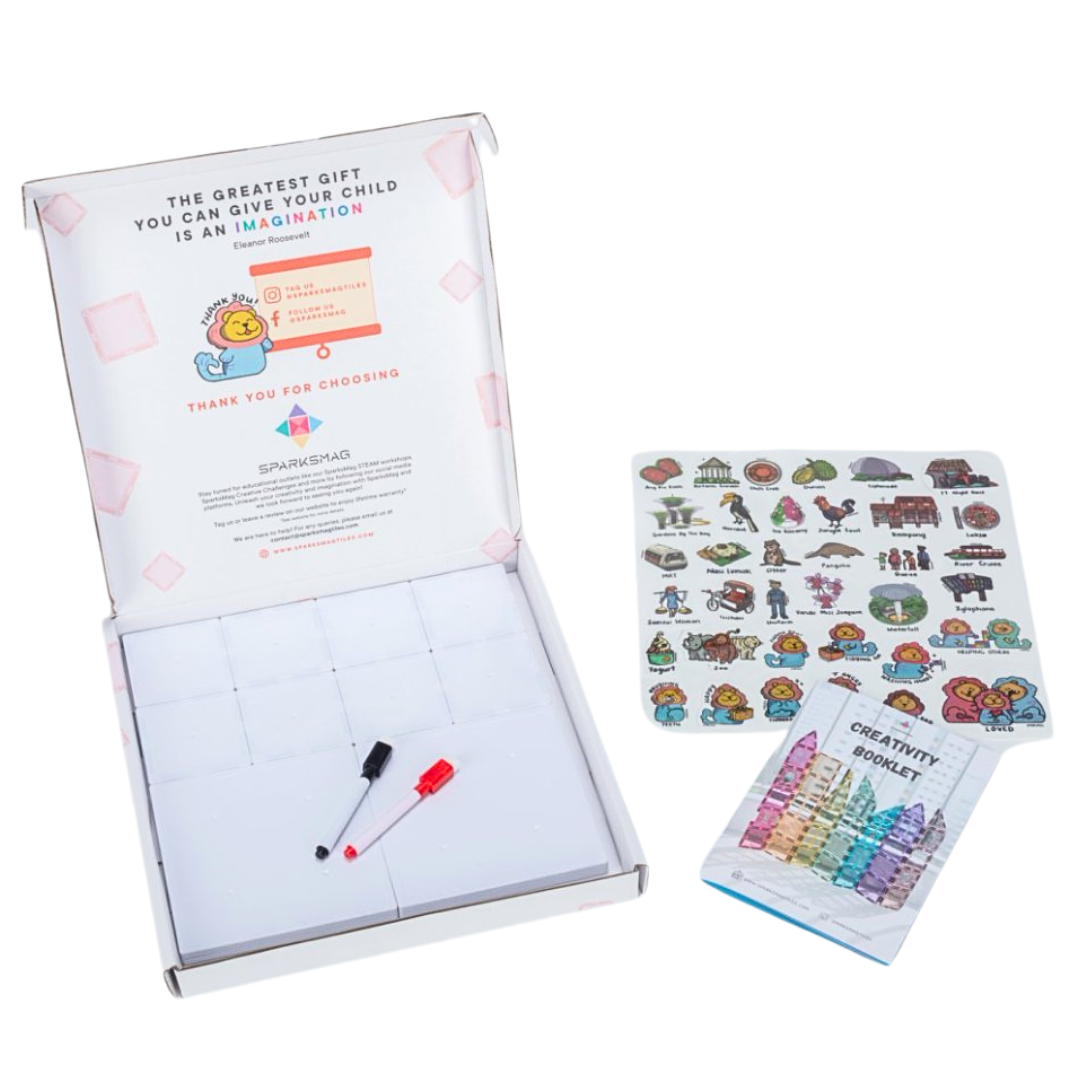 20 pcs Magic Tiles and 36 Reusable Stickers