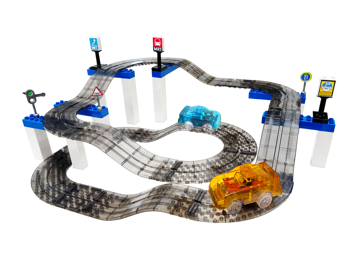 60 pcs Vroom Car City - Magnetic Brick Car Set