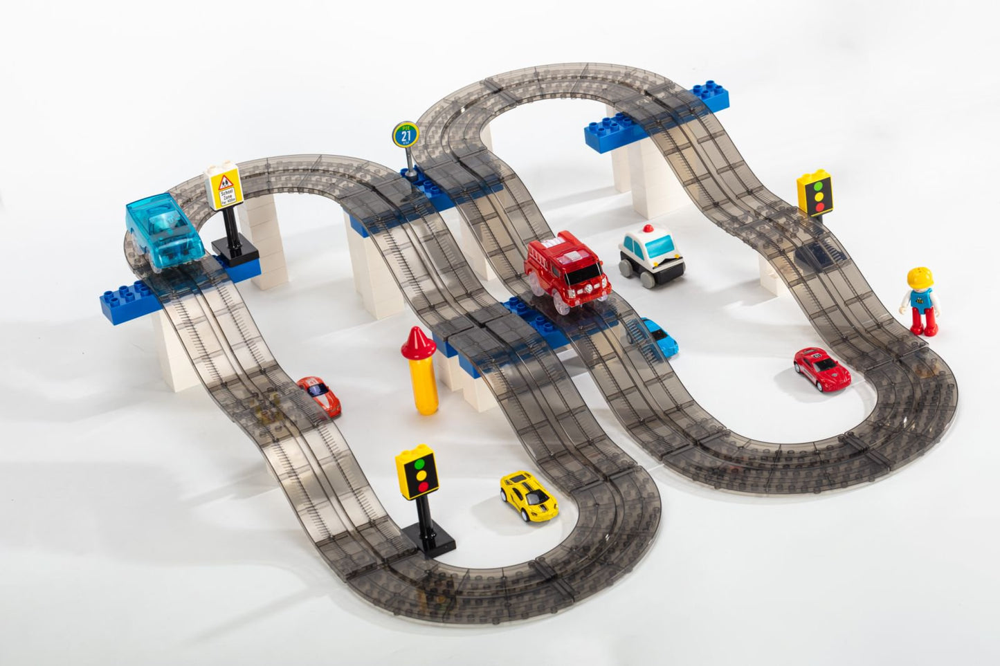 60 pcs Vroom Car City - Magnetic Brick Car Set