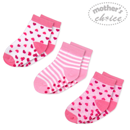 MOTHER'S CHOICE 3-Pk Newborn Baby Socks Box