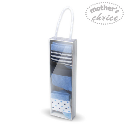 MOTHER'S CHOICE 3-Pk Newborn Baby Socks Box