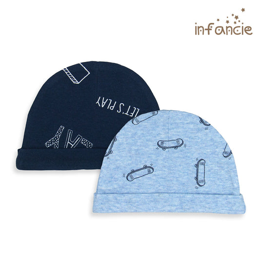 INFANCIE 2-Pc 100% Cotton Baby Hat