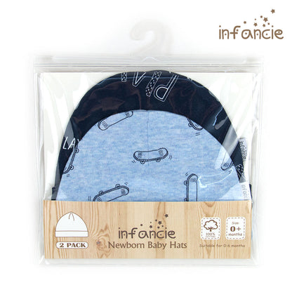 INFANCIE 2-Pc 100% Cotton Baby Hat