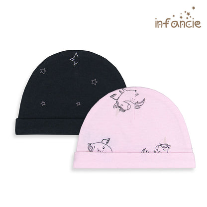 INFANCIE 2-Pc 100% Cotton Baby Hat