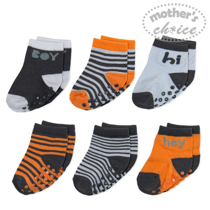 MOTHER'S CHOICE 6-Pk Newborn Baby Socks Box