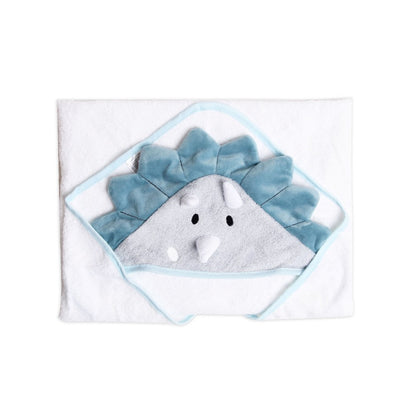 INFANCIE 100% Pure Cotton Infant / Baby 3D Hooded Towel (Dino)