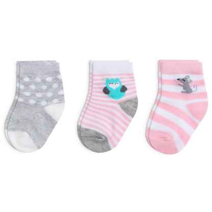 MOTHER'S CHOICE 3-Pk Newborn Baby Socks Box