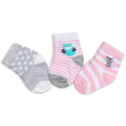 MOTHER'S CHOICE 3-Pk Newborn Baby Socks Box