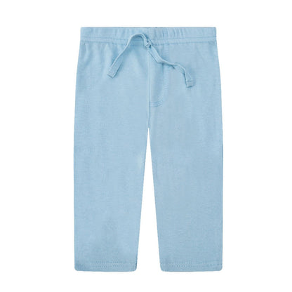 MOTHER'S CHOICE 4-Pc 100% Cotton Baby Pants 3-12m (Blue-Mix Safari)