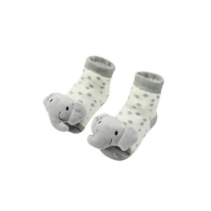 MOTHER'S CHOICE 3-Pc Newborn Baby Hat, Bib, Rattle Socks Cotton Set
