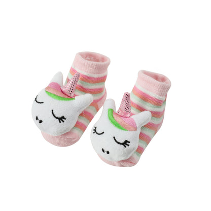 MOTHER'S CHOICE 3-Pc Newborn Baby Hat, Bib, Rattle Socks Cotton Set