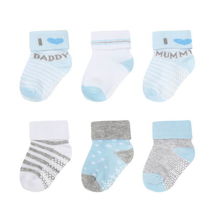 INFANCIE 6-Pk Newborn Baby Socks Set