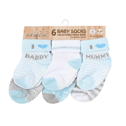 INFANCIE 6-Pk Newborn Baby Socks Set