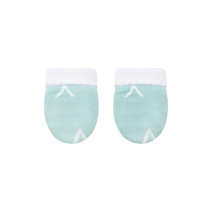 INFANCIE 3-Pc Bamboo Cotton Newborn Baby Booties, Mittens and Hat Gift Set