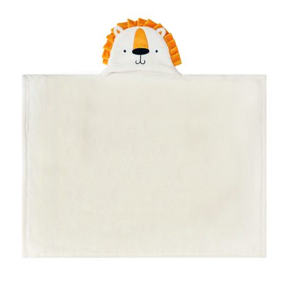 MOTHER'S CHOICE Baby Hooded Coral Fleece Blanket (Lion)