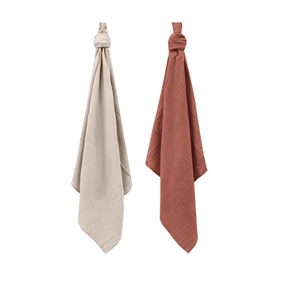 INFANCIE 2-Pc OrganicCotton Baby Muslin Blanket Gift Set