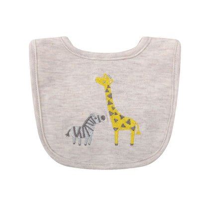 MOTHER'S CHOICE 5-Pc Baby Grower, Bodysuit, Bib, Hat & Mittens Layette Gift Set (Beige, Safari)