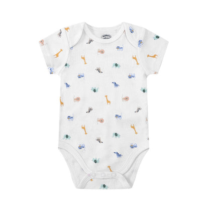 MOTHER'S CHOICE 5-Pc Baby Grower, Bodysuit, Bib, Hat & Mittens Layette Gift Set (Beige, Safari)