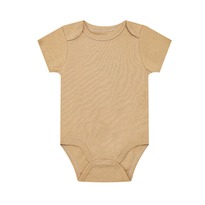 MOTHER'S CHOICE 5-Pc 100% Cotton Short-Sleeved Baby Bodysuit (Green/Yellow Safari)