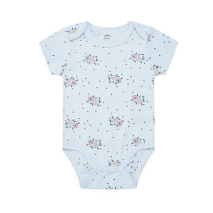 MOTHER'S CHOICE 5-Pc 100% Cotton Short-Sleeved Baby Bodysuit (Brown Flora)