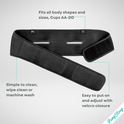 Pump Strap Hands-Free Pumping & Nursing Bra - Black