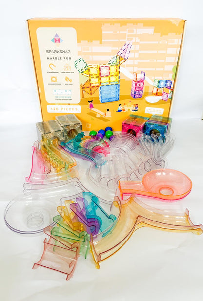 120 pcs Glitter Marble Run