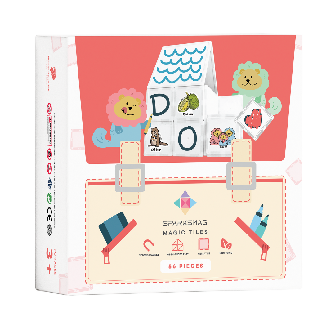 20 pcs Magic Tiles and 36 Reusable Stickers