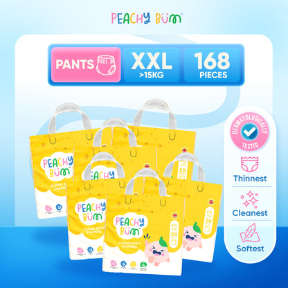 [Bundle of 6] Peachy Bum Cloud Soft Diaper Pants | Size M | Size L | Size XL | Size XXL