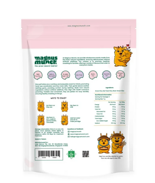 Tri-Colour Wholegrain Rice Puff Sticks